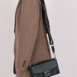 Fendi Forest Green Zucca Trunk Baguette Bag
