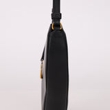 Dior 2023 Black Goatskin Saddle Rodeo Pochette