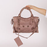 Balenciaga Boi De Rose Agneau Giant 21 City Bag
