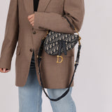 Dior 2019 Oblique Mini Saddle Bag with Strap