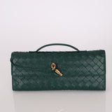 Bottega Veneta Intrecciato Emerald Andiamo Clutch