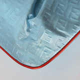 Fendi Blue Zucchino Metallic Embossed Coated Canvas Pochette