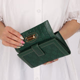 Gucci Green Leather Guccissima Long Wallet