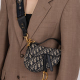 Dior 2019 Oblique Mini Saddle Bag with Strap