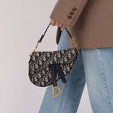 Dior 2019 Oblique Mini Saddle Bag with Strap
