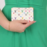 Limited Edition Louis Vuitton x Takashi Murakami Multicolor Blanc Key Pouch