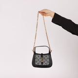 Limited Edition Gucci Lizard Mesh Crystal GG Monogram Mini Jackie 1961 Bag