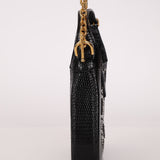 Limited Edition Gucci Lizard Mesh Crystal GG Monogram Mini Jackie 1961 Bag