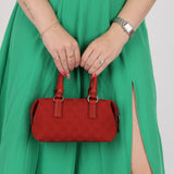 Gucci Monogram Mini Red Boston Bag