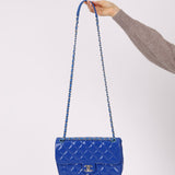 Chanel 2014 Patent Medium Turnlock Single Flap Bag