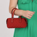 Gucci Monogram Mini Red Boston Bag