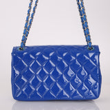Chanel 2014 Patent Medium Turnlock Single Flap Bag