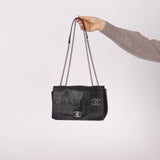 Chanel 2019 Logo Flap Bag with Chanel Tweed Pouch