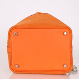 Limited Edition Hermès 2023 Orange Toile Goeland Swift Cargo Picotin 18 PHW