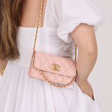 Chanel Caviar Camellia Mini Flap Bag