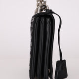 Prada Grommet Nylon Chain Flap Bag