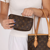 Louis Vuitton Monogram Petit Bucket Bag with Mini Pochette