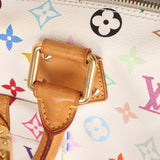 Limited Edition Louis Vuitton x Takashi Murakami Multicolor Monogram Blanc Speedy 30