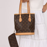 Louis Vuitton Monogram Petit Bucket Bag with Mini Pochette