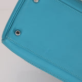 Limited Edition Hermès 2015 Turquoise Togo & Swift Ghillies Kelly 32 PHW
