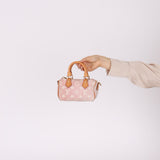 Limited Edition Louis Vuitton Denim Pink Nano Speedy w/ Strap