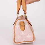 Limited Edition Louis Vuitton Denim Pink Nano Speedy w/ Strap