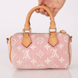 Limited Edition Louis Vuitton Denim Pink Nano Speedy w/ Strap