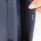 Chanel 2022 Denim Shadow Quilted Cardholder Chain Belt Bag