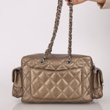 Chanel 2006 Distressed Calfskin Cambon Multipocket Reporter Bag