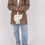 Dior Grained Calfskin Mini Saddle w/ Guitar Strap