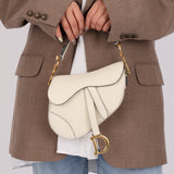 Dior Grained Calfskin Mini Saddle w/ Guitar Strap
