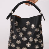 Loewe Embellished Snap Buttons Bucket Bag