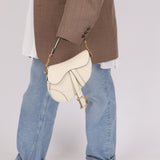 Dior Grained Calfskin Mini Saddle w/ Guitar Strap