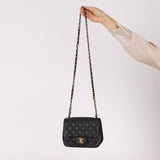 Rare Chanel 2008 Caviar Mini Square Flap 24K GP