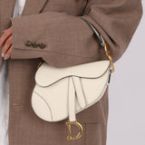 Dior Grained Calfskin Mini Saddle w/ Guitar Strap