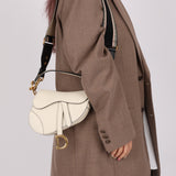 Dior Grained Calfskin Mini Saddle w/ Guitar Strap