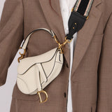 Dior Grained Calfskin Mini Saddle w/ Guitar Strap