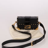 Fendi Zucca Calfskin Leather & Patent Trunk Mini Baguette