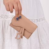 Dior Saddle Matte Cardholder on Chain