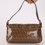 Fendi Zucchino Coated Canvas Baguette GHW