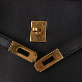 Discontinued Hermès 1988 Noir Box Kelly Sport 20 PM GHW