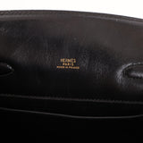 Discontinued Hermès 1988 Noir Box Kelly Sport 20 PM GHW