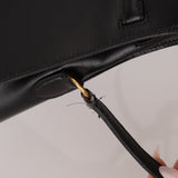 Discontinued Hermès 1988 Noir Box Kelly Sport 20 PM GHW