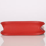 Rare Hermès 2005 Rouge Casaque Epsom Evelyne Short Strap TPM PHW