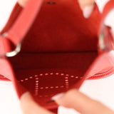 Rare Hermès 2005 Rouge Casaque Epsom Evelyne Short Strap TPM PHW