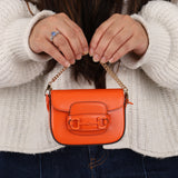 Gucci 1955 Orange Horsebit Mini Shoulder Bag