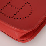 Rare Hermès 2005 Rouge Casaque Epsom Evelyne Short Strap TPM PHW