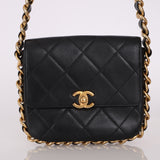 Chanel 2021 Calfskin Chain Around Square Crossbody