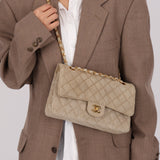 Rare Chanel 1994 Linen Medium Classic Flap