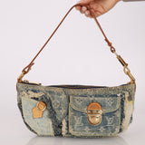 Limited Edition Louis Vuitton Patchwork Denim Pochette